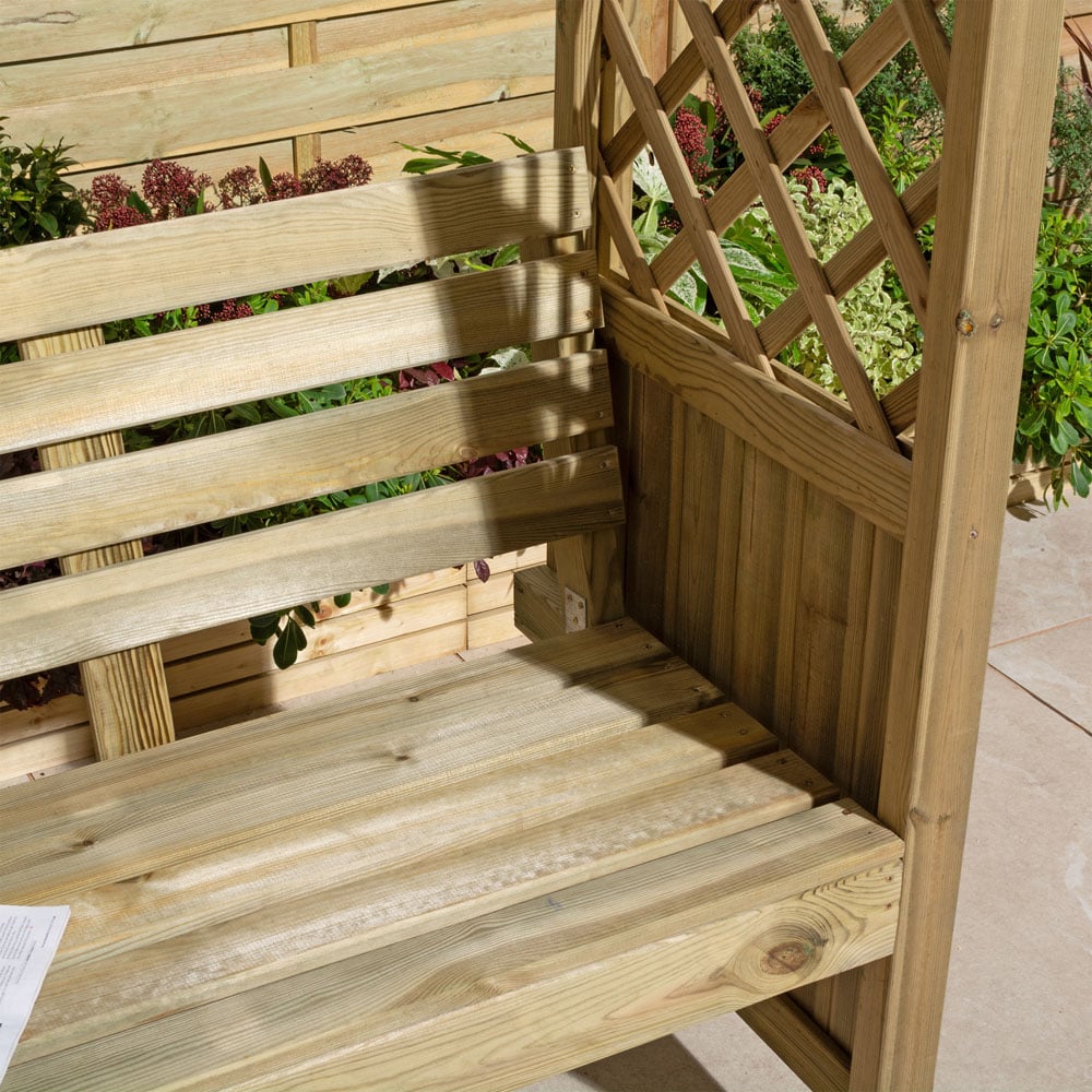 Rowlinson Pemberley 4 Seater 6.7 x 6.1ft Corner Arbour Image 5