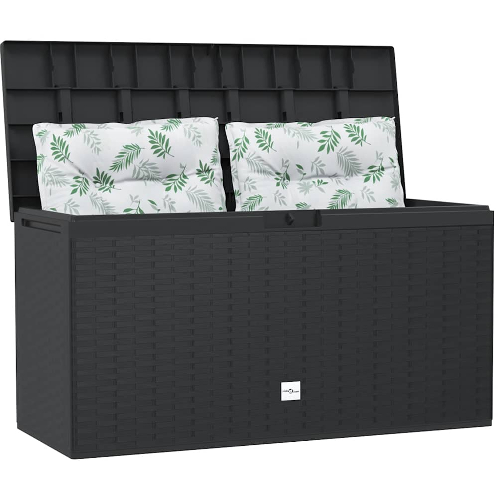 vidaXL 290L Anthracite Polypropylene Garden Storage Box Image 3