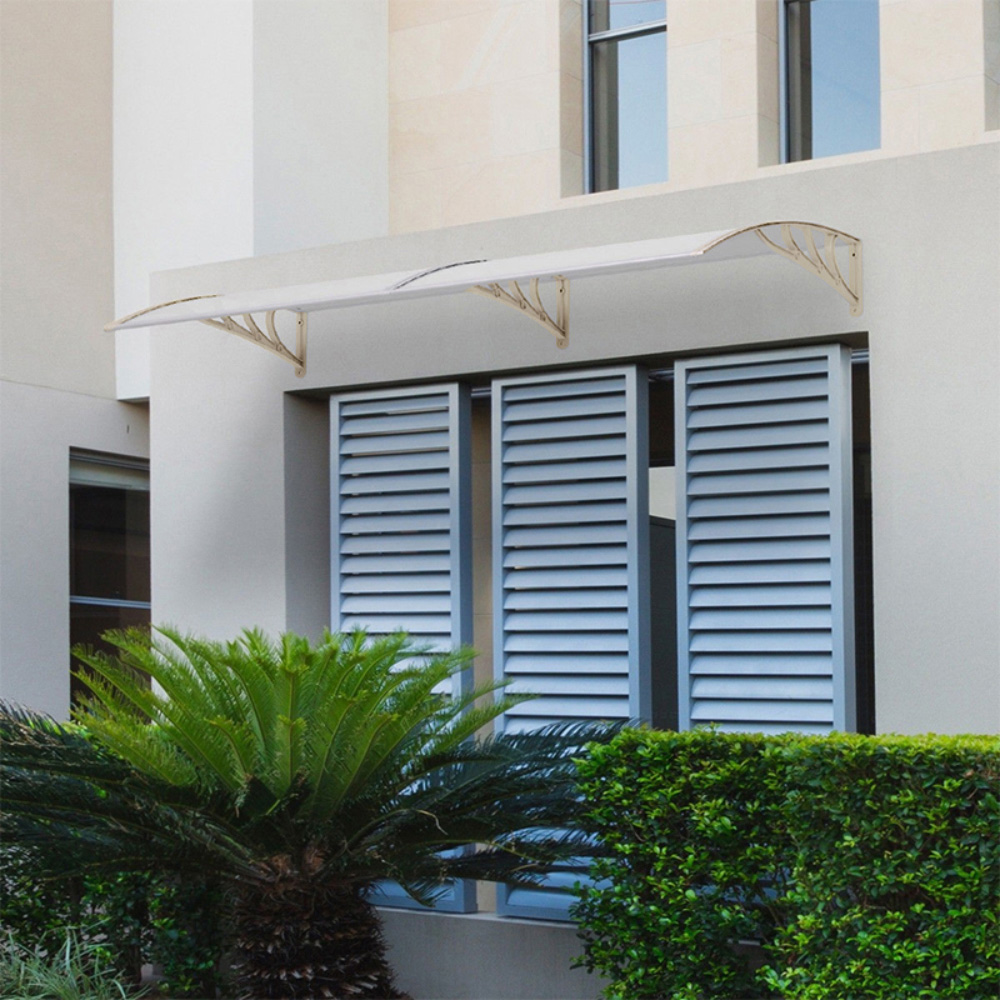Living and Home White Window and Door Awning Canopy with Brackets 1.9m Image 6