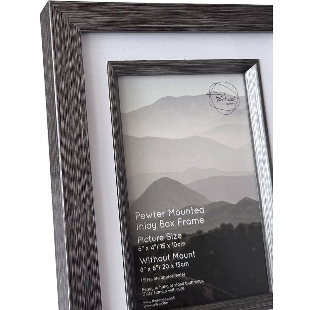 Pewter Mounted Inlay Box Frame Pewter 6 x 4 inch Image 3