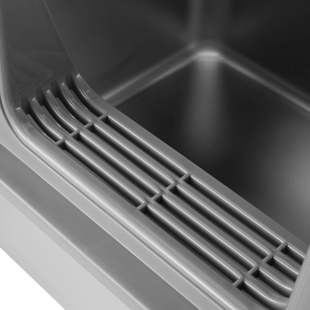 H&O Direct Anti Splash Stainless Steel Cat Litter Box with Scoop 25 x 50 35cm Image 4