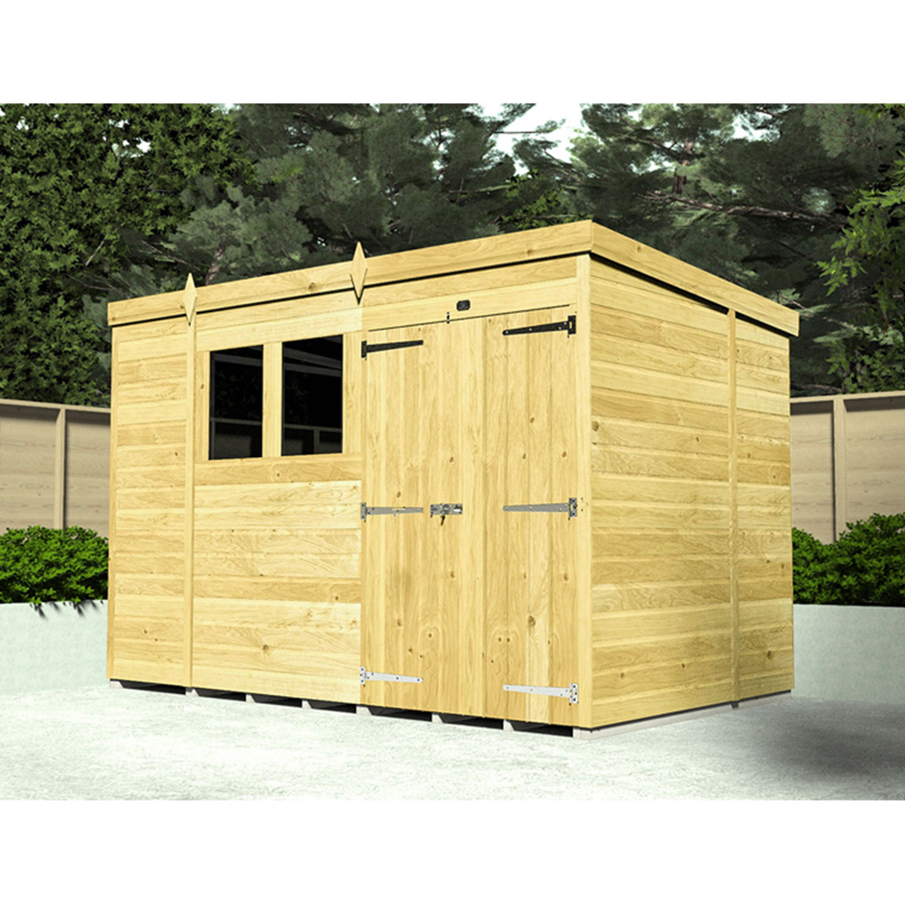 DIY Sheds 18 x 4ft Tongue and Groove Timber Pent Security Shed Image 2