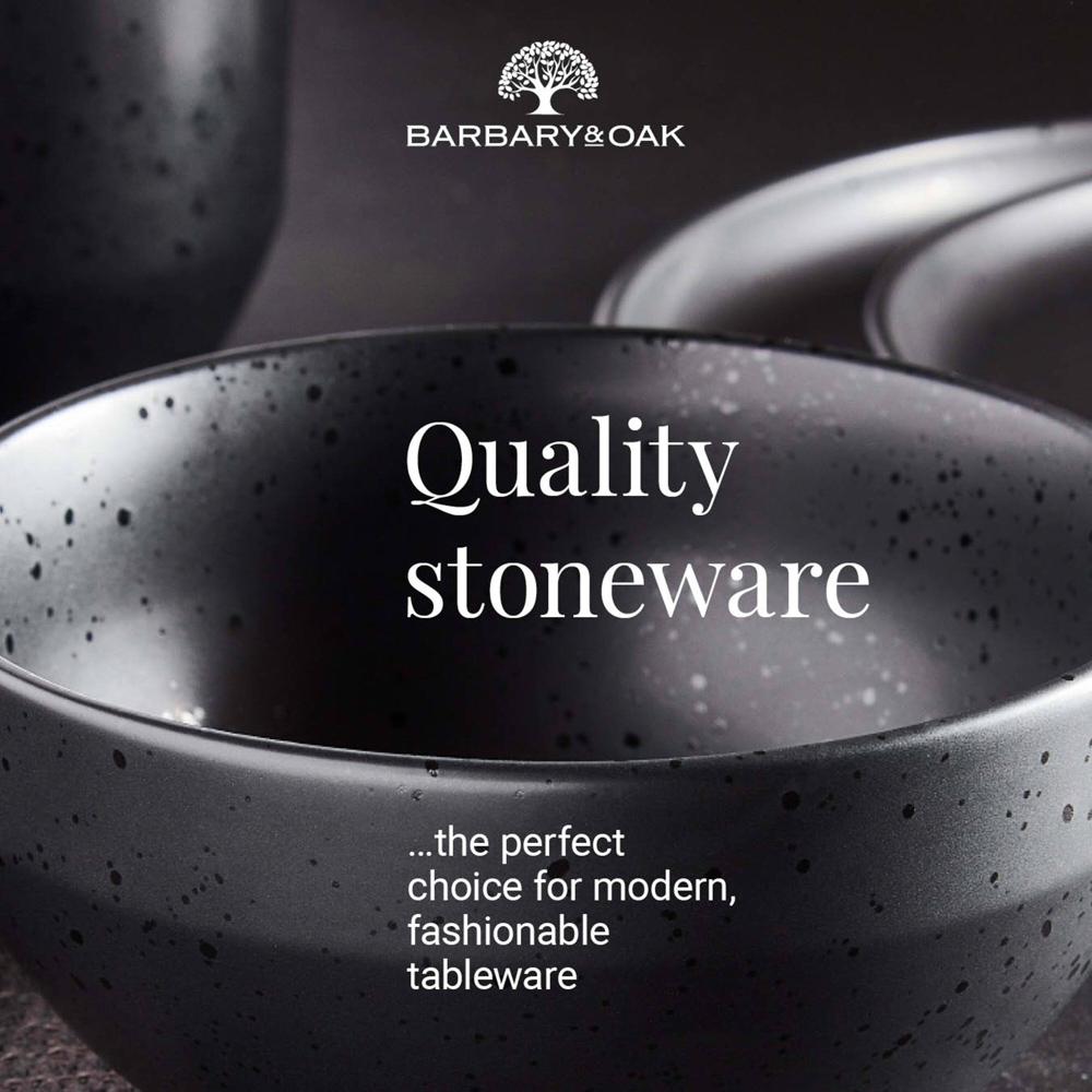 Barbary & Oak Luna Black 16 Piece Dinner Set Image 5
