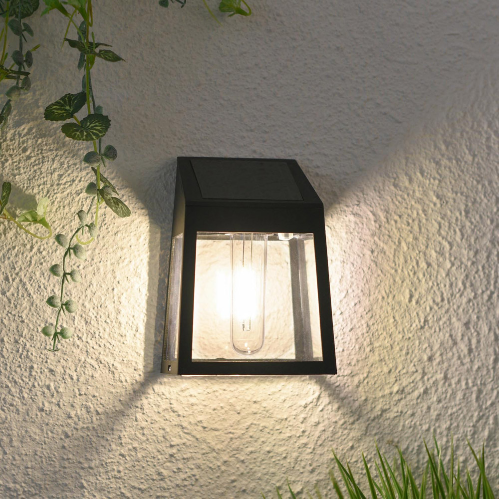 Alexis Solar Filament LED Wall Light - Black Image 5