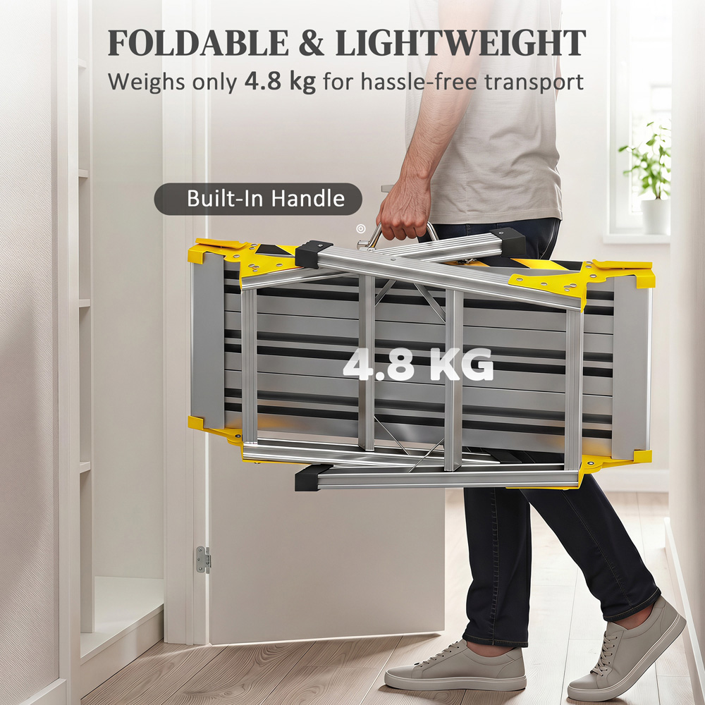 HOMCOM Black Aluminium Alloy Foldable Garage Work Bench Image 7