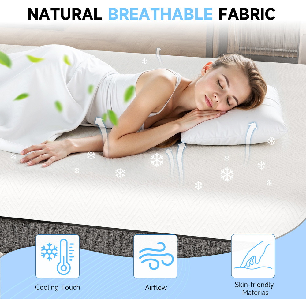 Rattrix Single Grey Gel Memory Foam Mattress 12 inch Image 6