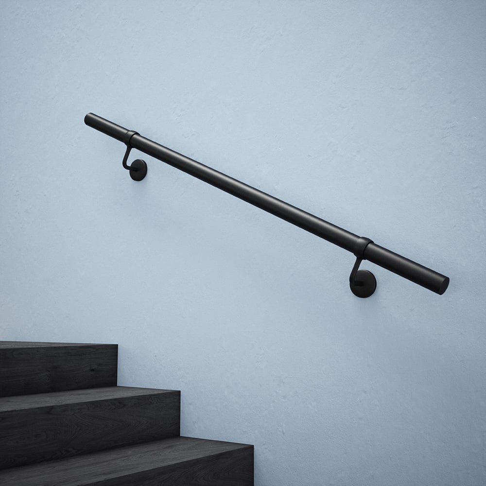 Rothley Matt Black Stair Handrail Kit 1.2m Image 1