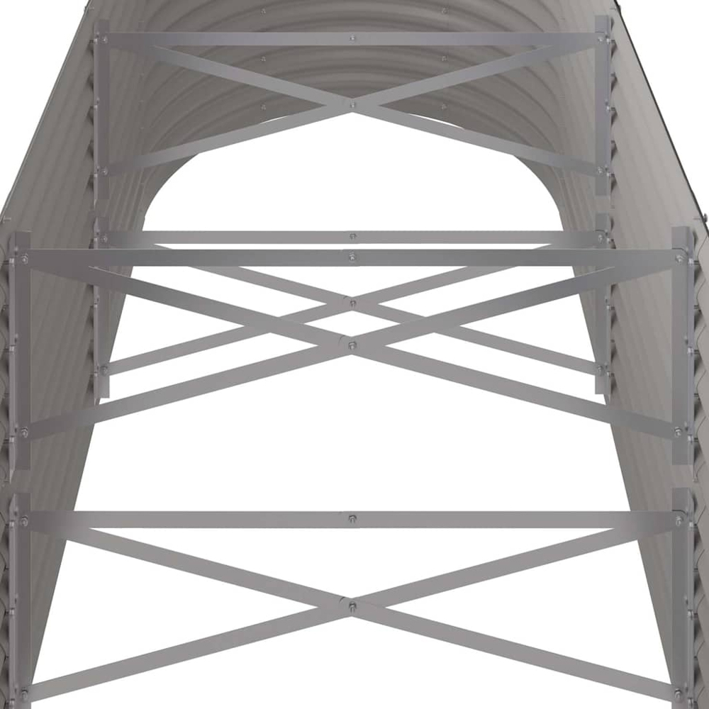 vidaXL Grey Galvanised Steel Raised Garden Bed 68 x 80 x 224cm Image 4