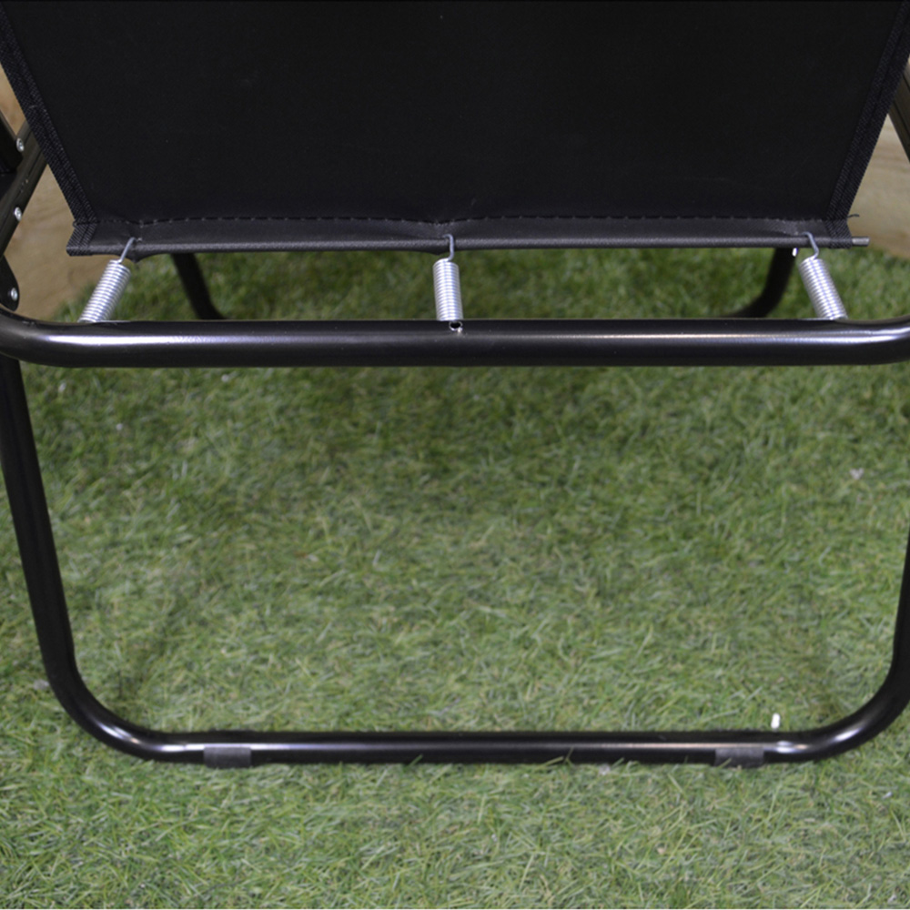 Samuel Alexander Black Folding Canvas Outdoor Chair 6 Pack Image 5