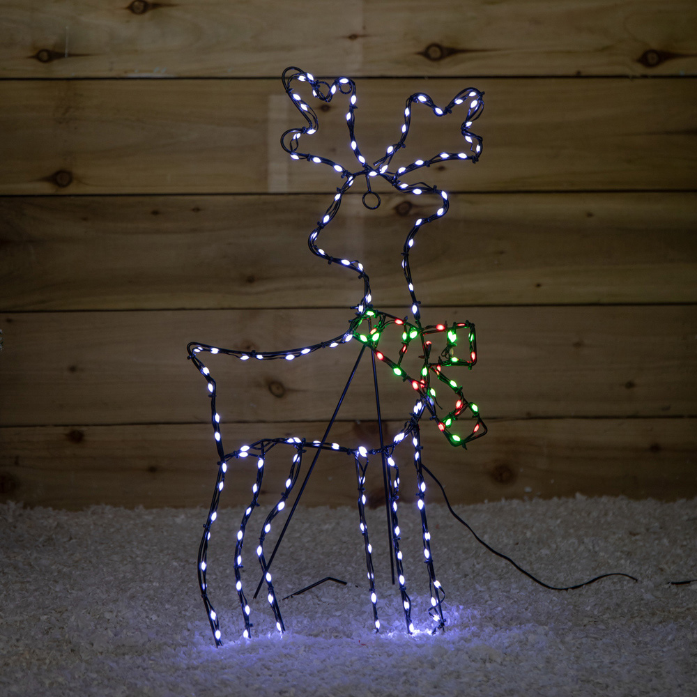 Samuel Alexander Multicolour LED FlexiBrights Light Up Reindeer Snowman Christmas Decoration Image 2
