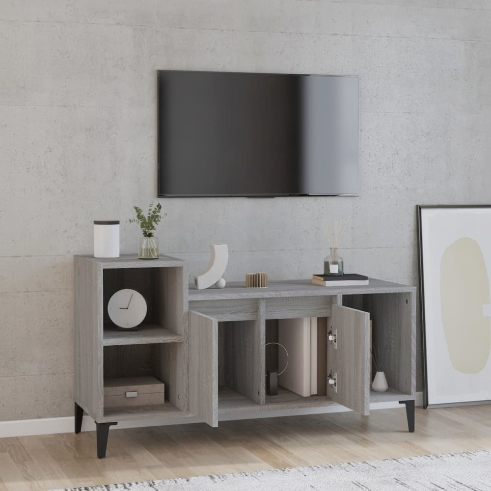 vidaXL 2 Door 3 Shelf Grey Sonoma TV Cabinet Image 8