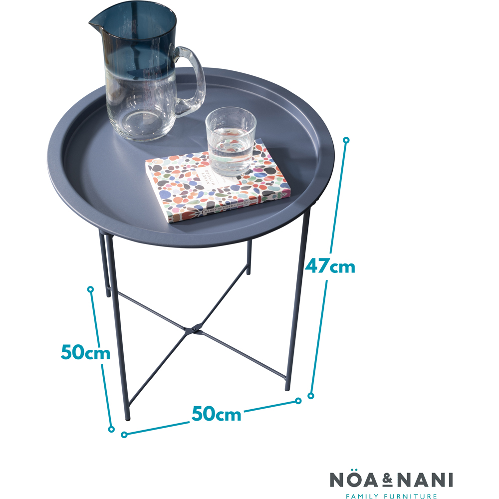 Noa and Nani Dark Blue Foldable Bistro Tray Table Image 6