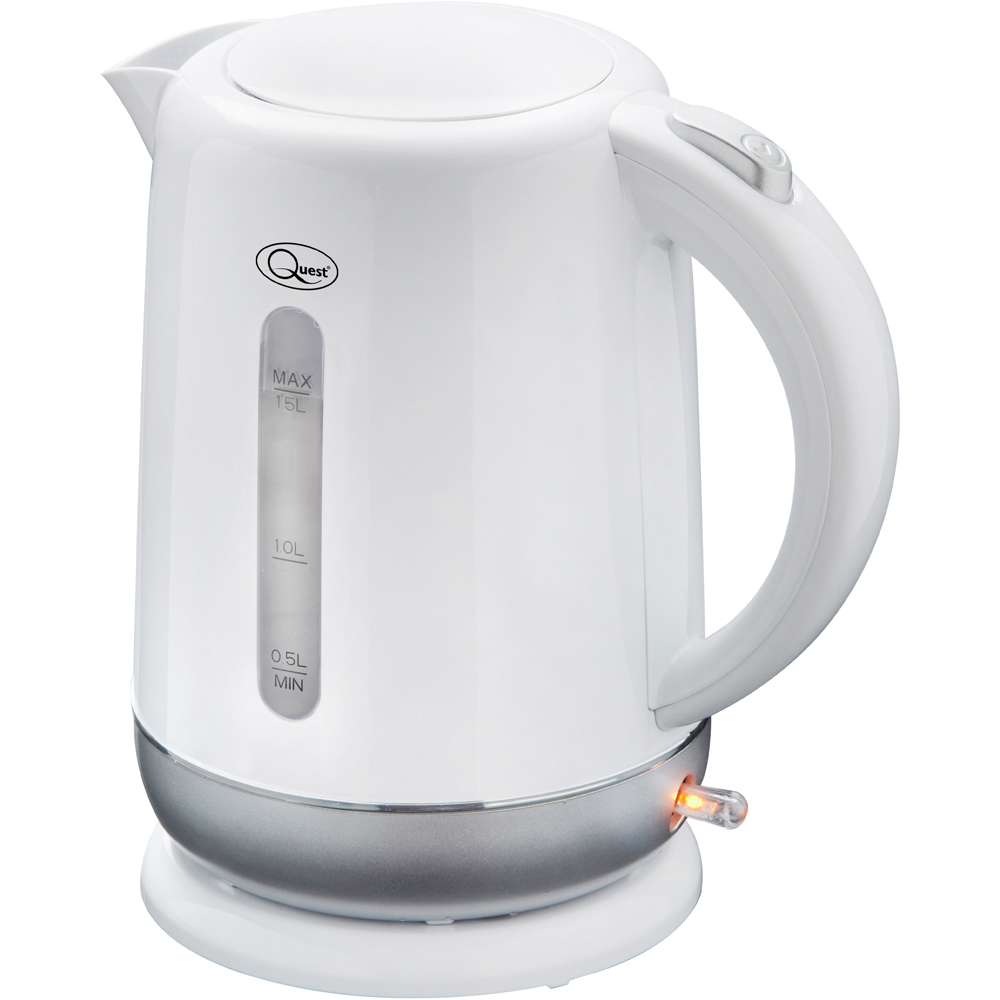 Benross White and Silver Fast Boil 1.5L Kettle Image 1