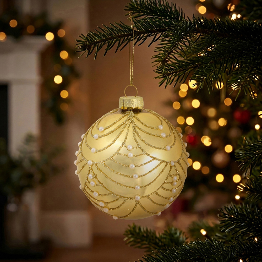 Shiny Embellished Glitter Bauble Image 2