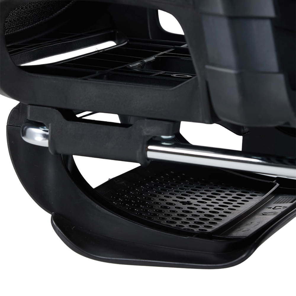 Living and Home Black Height Adjustable Mesh Office Chair with Footrest Image 7