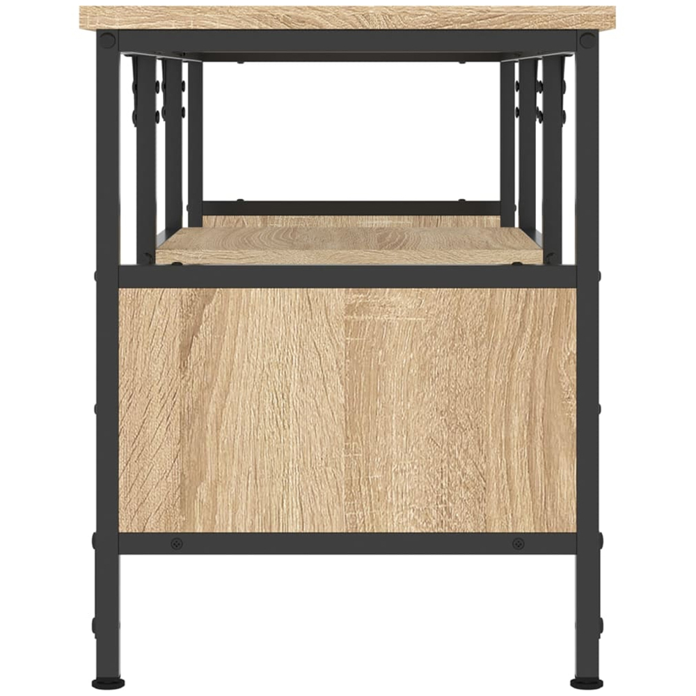 vidaXL 4 Shelf Sonoma Oak Industrial Style TV Cabinet Image 5