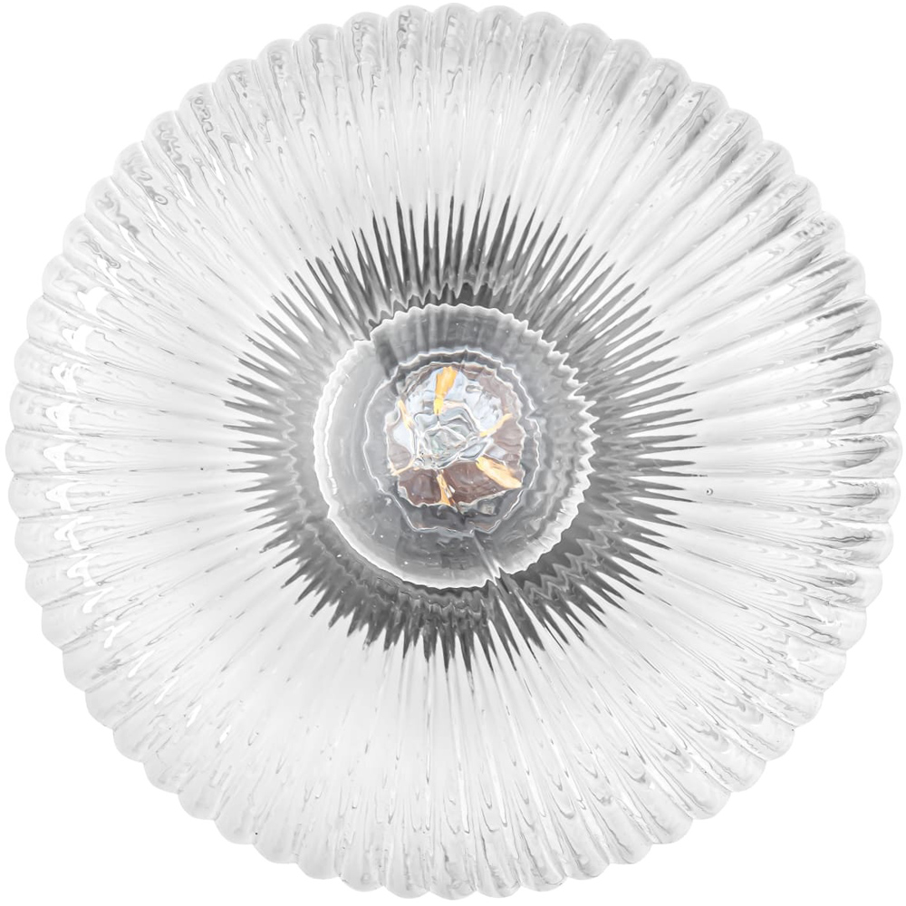 Cosylyte Finley Bathroom Classic Ribbed Glass Black Metal Base Ceiling Light Image 5