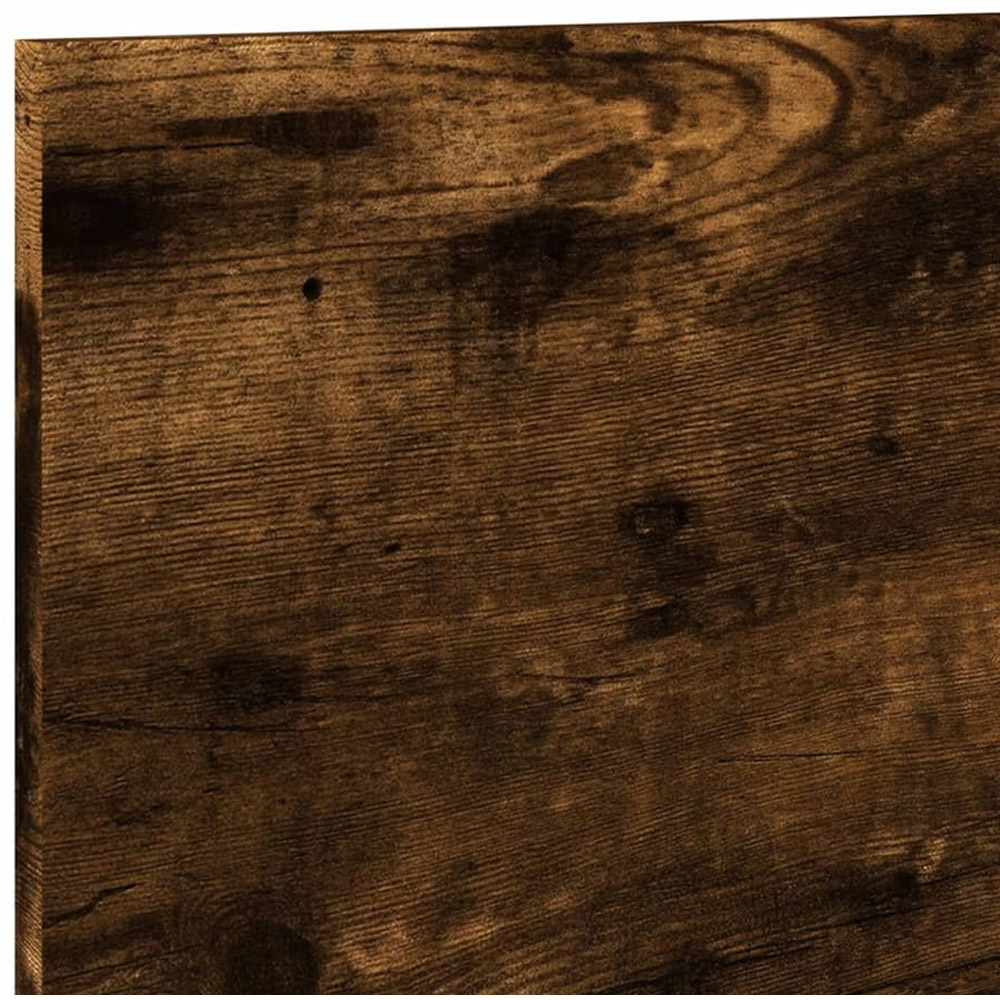 vidaXL 100 x 16.5 x 30cm Smoked Oak Wooden Wall Cabinet Image 6