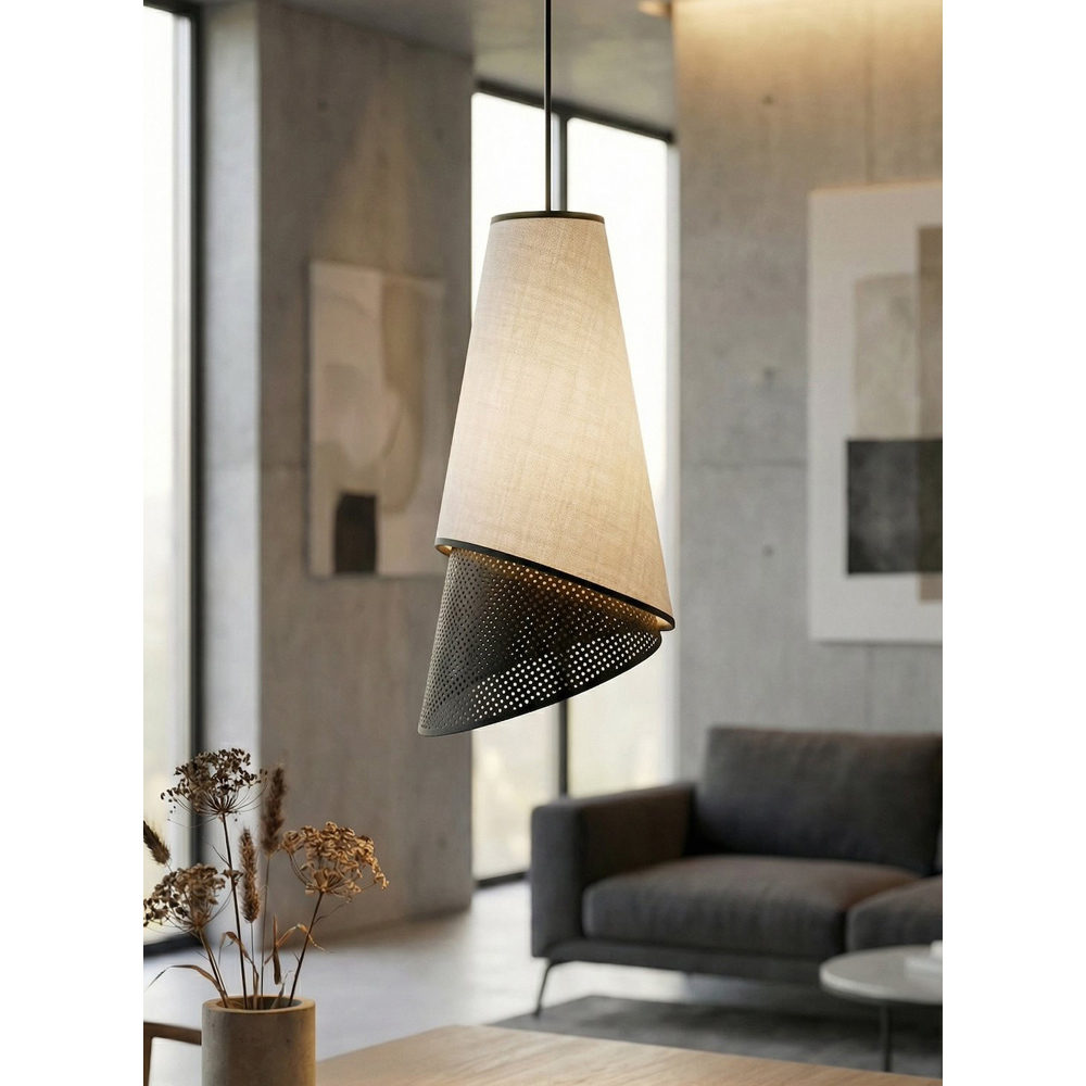 Emibig Moda 3 Light Black and Grey E27 Ceiling Pendant Light Image 7