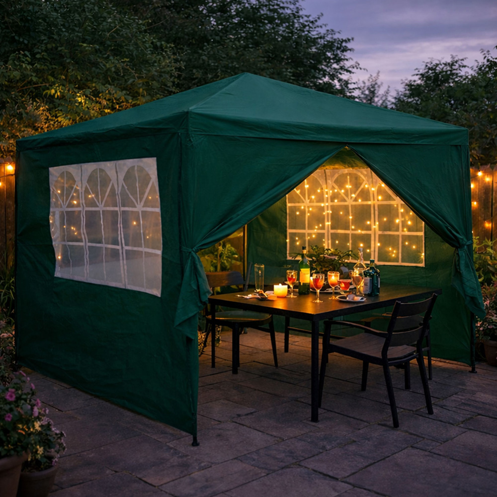 Neo Direct 3 x 3m Green Marquee Gazebo Image 1