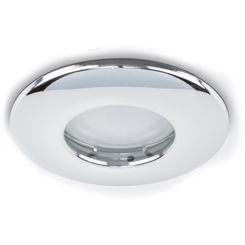 ValueLights Chrome IP65 Cool White LED Ceiling Downlight 4 Pack Image 3