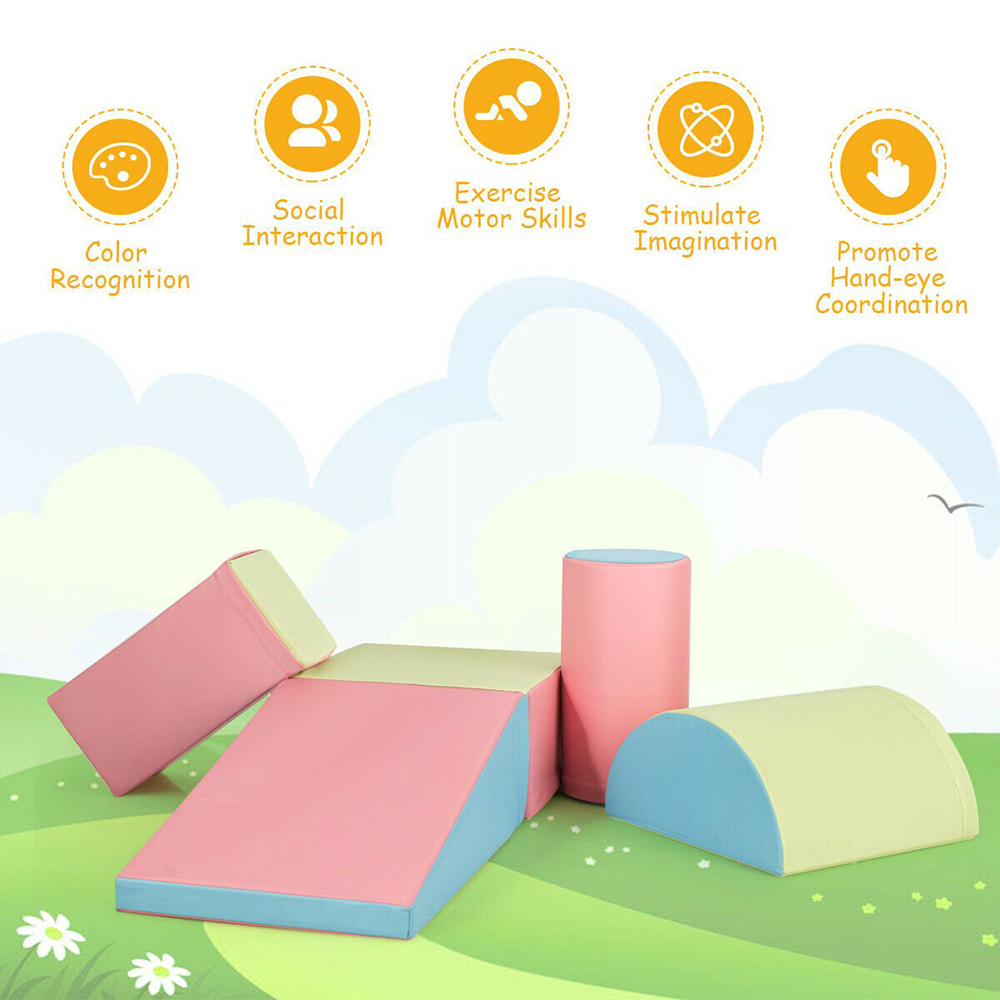 Costway Kids Foam Climb and Crawl Playset 5 Pack Image 6