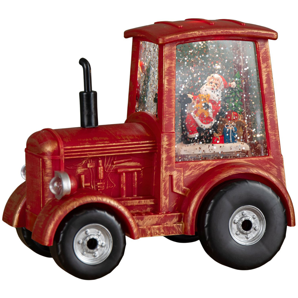 Samuel Alexander Santa in Tractor Water Spinner Christmas Decoration 15cm Image 1