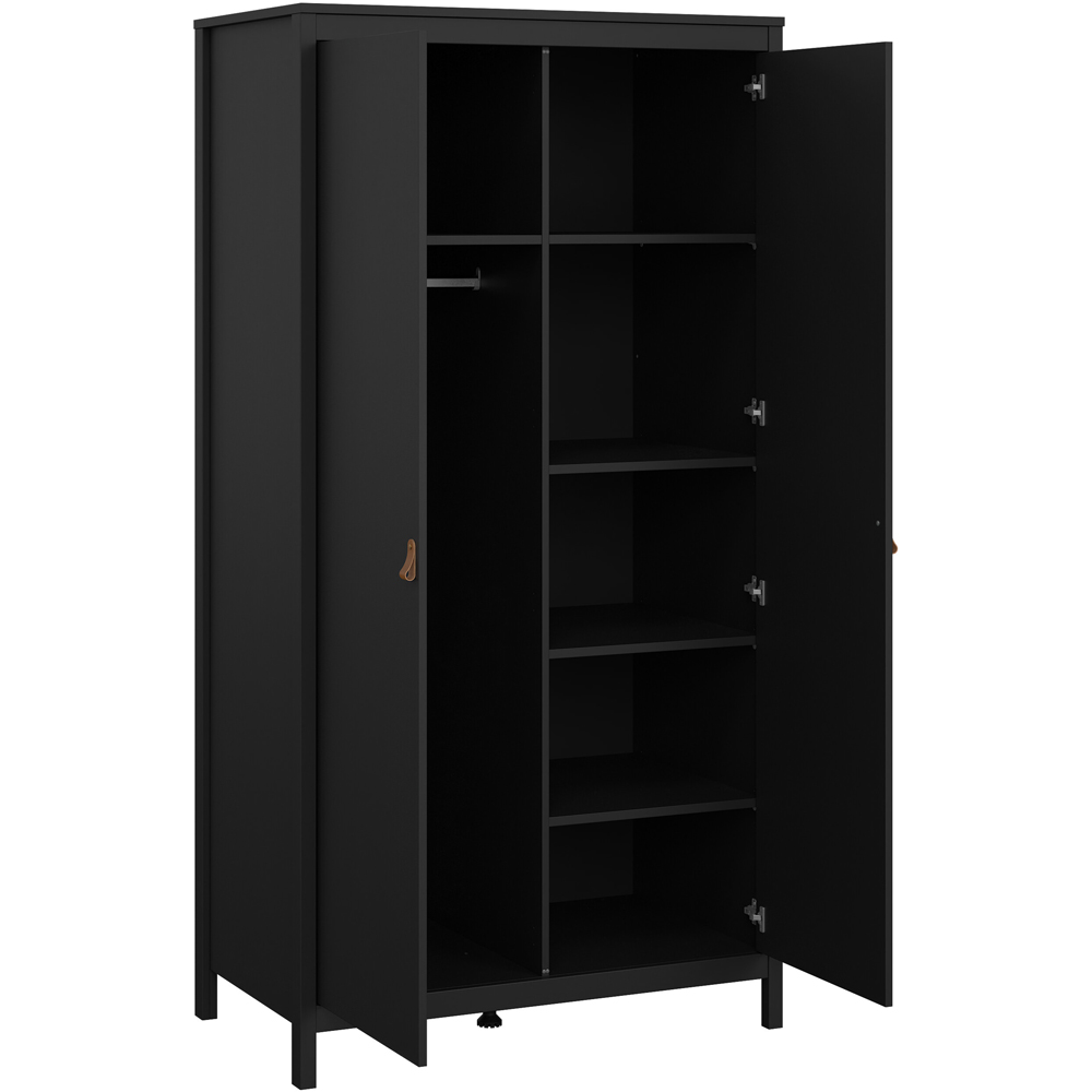Florence Barcelona 2 Door Matt Black Wardrobe Image 5
