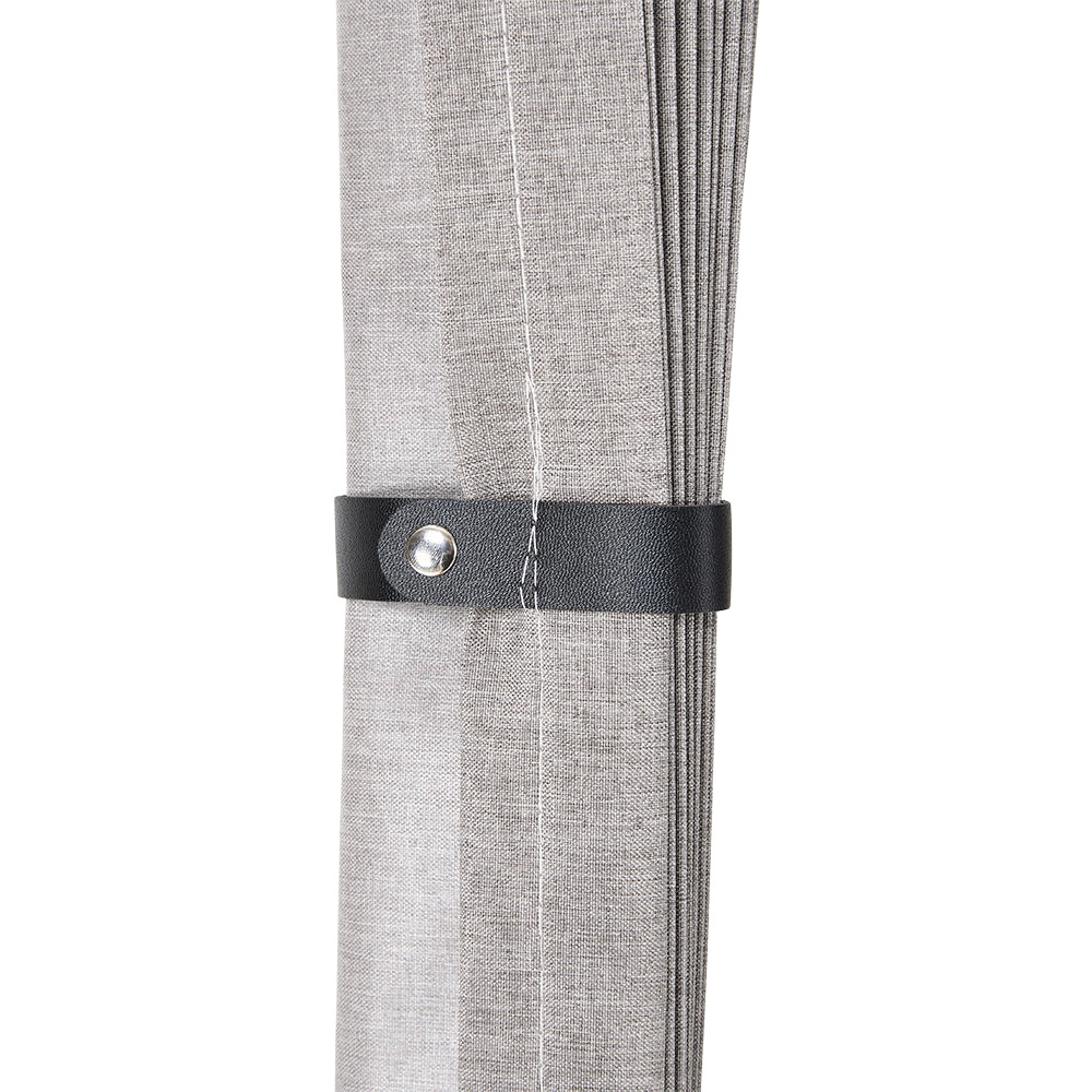 Living and Home Grey Faux Linen Semi-Sheer Pleated Folding Panel Curtain 120 x 200cm Image 6