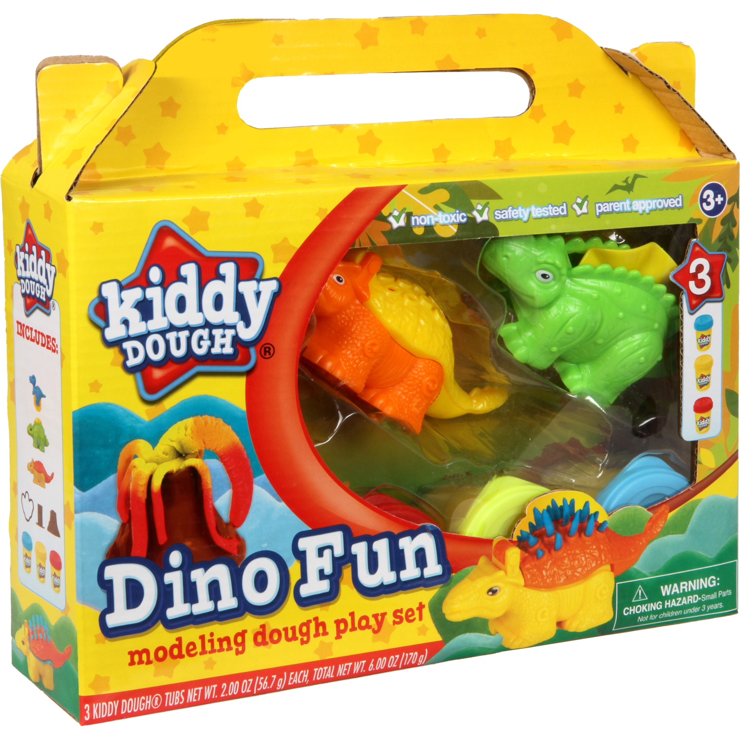 Kiddy Dough Dino Fun Modelling Playset Yellow Image