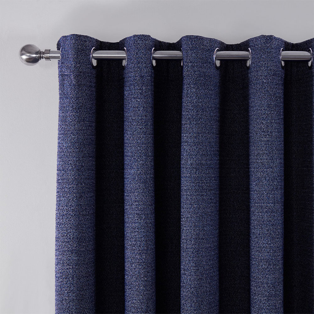 Crofton Eyelet Curtain - Navy / 137cm / 168cm Image 3