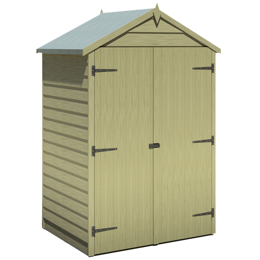 Shire 4 x 3ft Pressure Treated Overlap Garden Shed Image 1