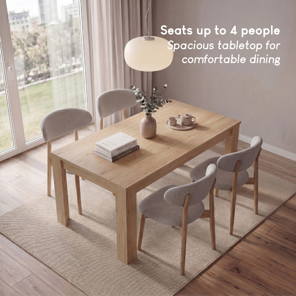 VIDA DESIGNS Medina 4 Seater Dining Table Oak Image 7