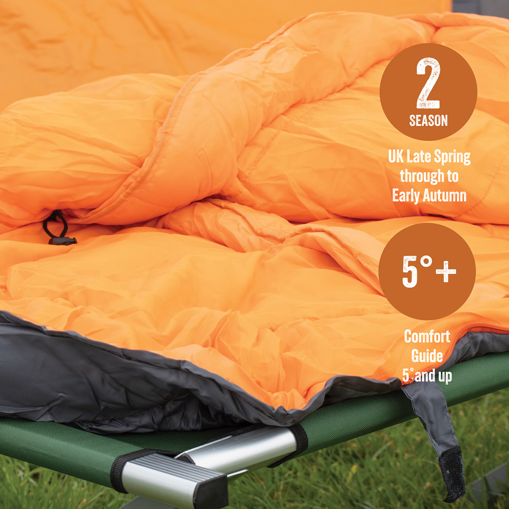 Milestone Camping 2 Seasons Single Mummy Sleeping Bag Image 7