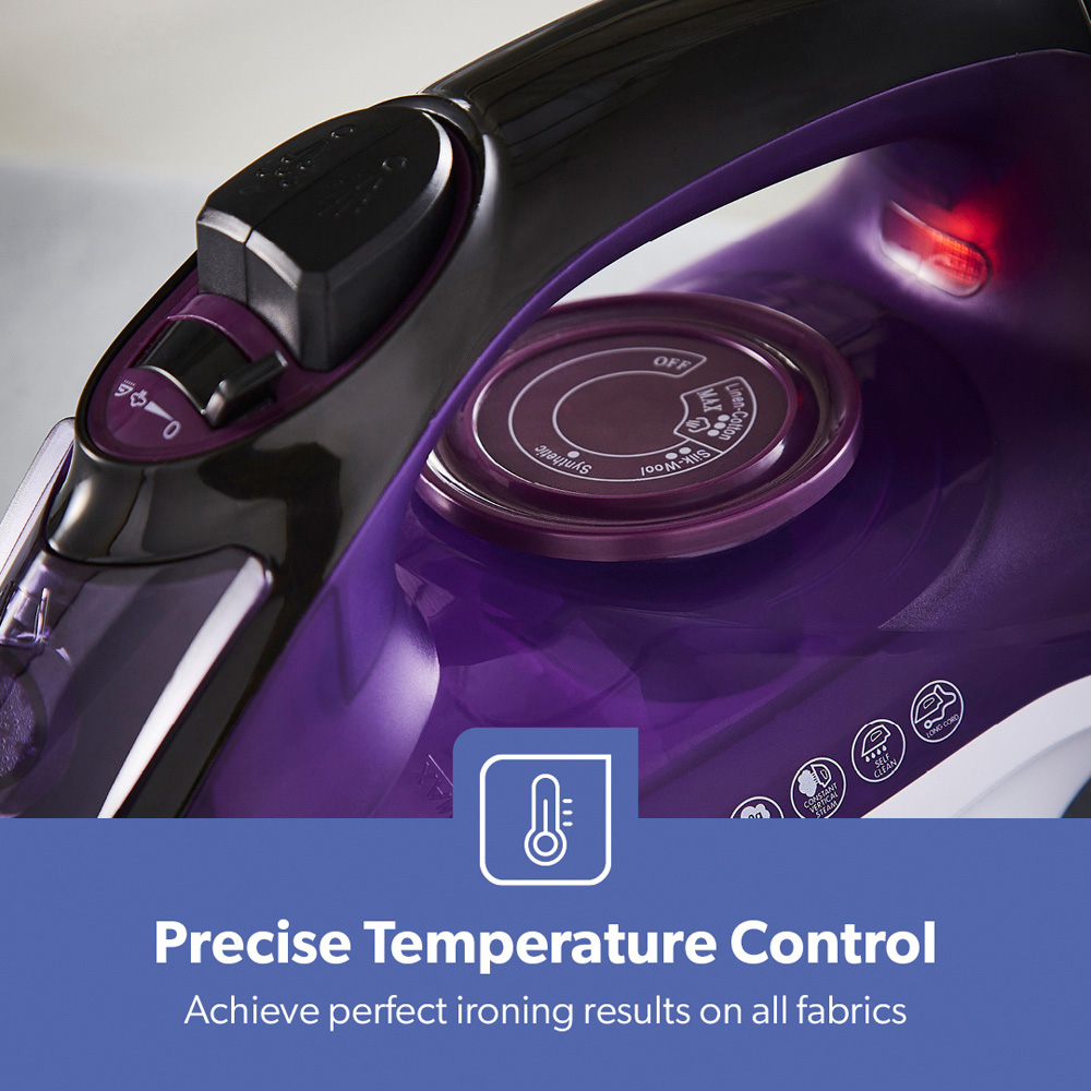 Geepas GSI7703UK-PU Purple Steam Iron 2400W Image 5