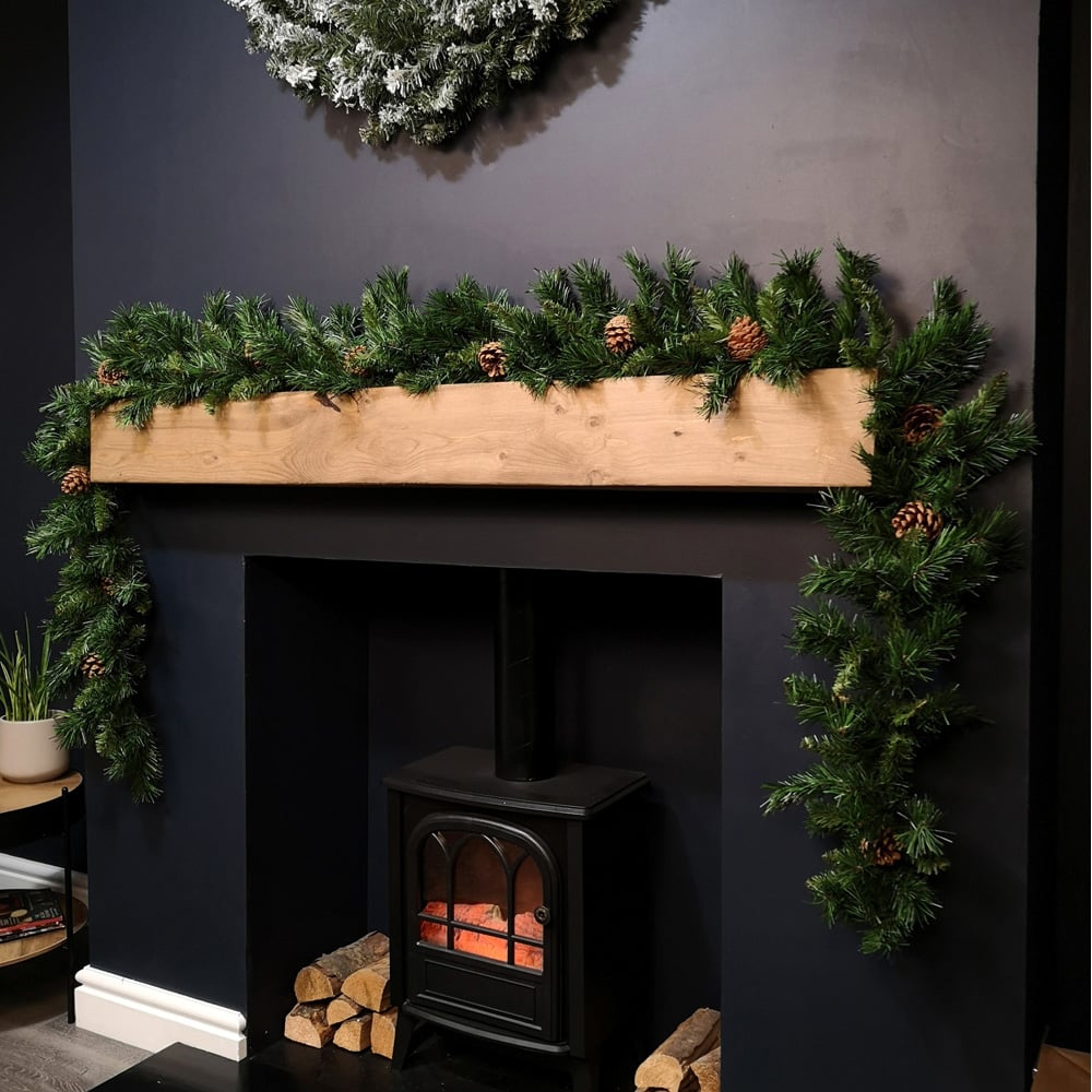 Samuel Alexander Princess Christmas Garland with 180 Tips and 14 Pinecones 270cm Image 7