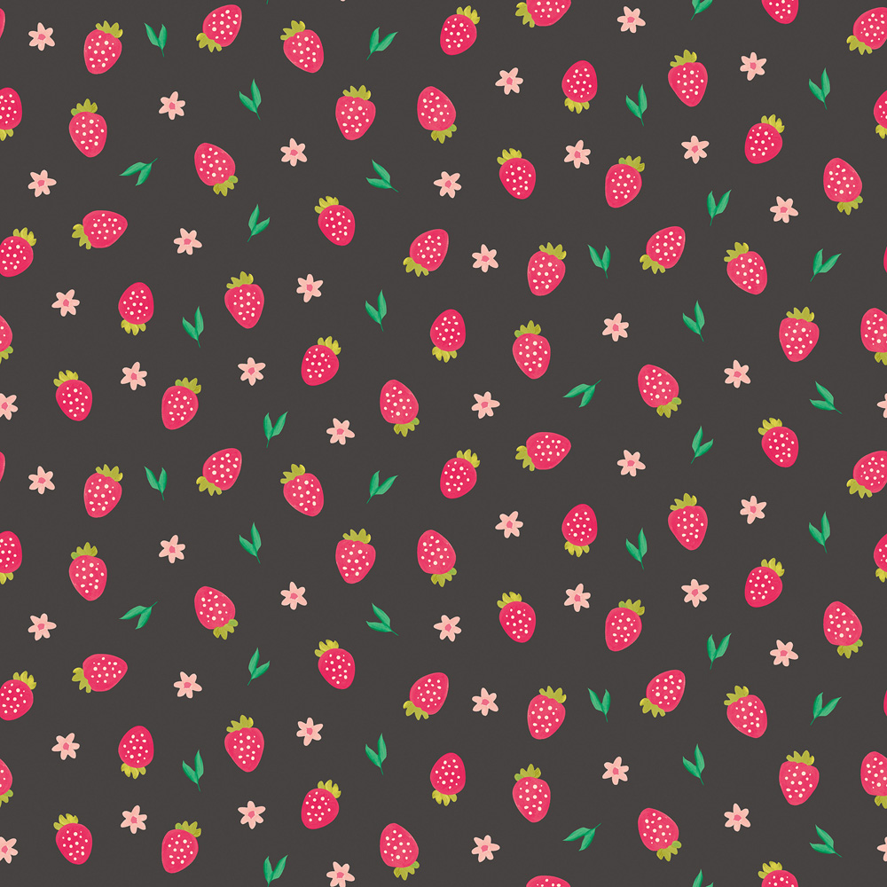 Hoopla Walls Peekaboo Strawberry Sprinkles Liquorice Wallpaper Image 1