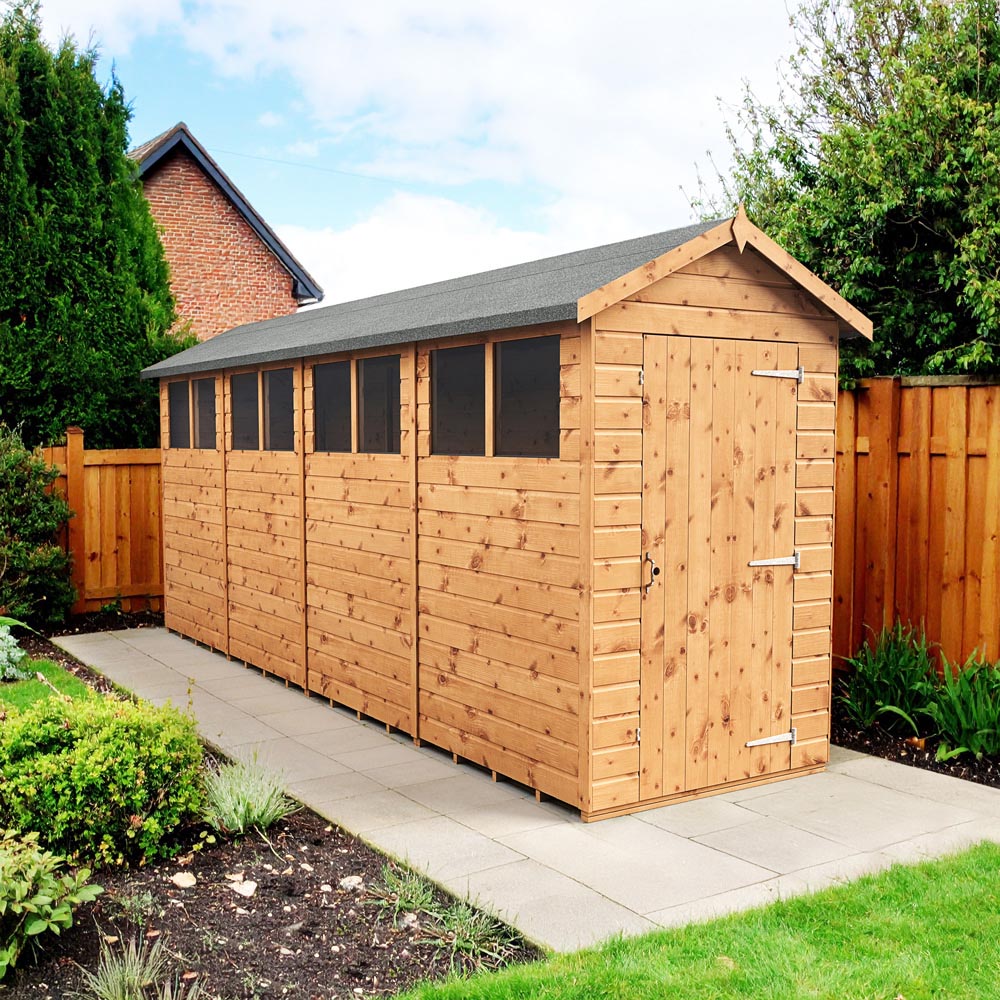 Empire Sheds 4 x 16ft Tongue and Groove Wooden Apex Garden Shed Image 2