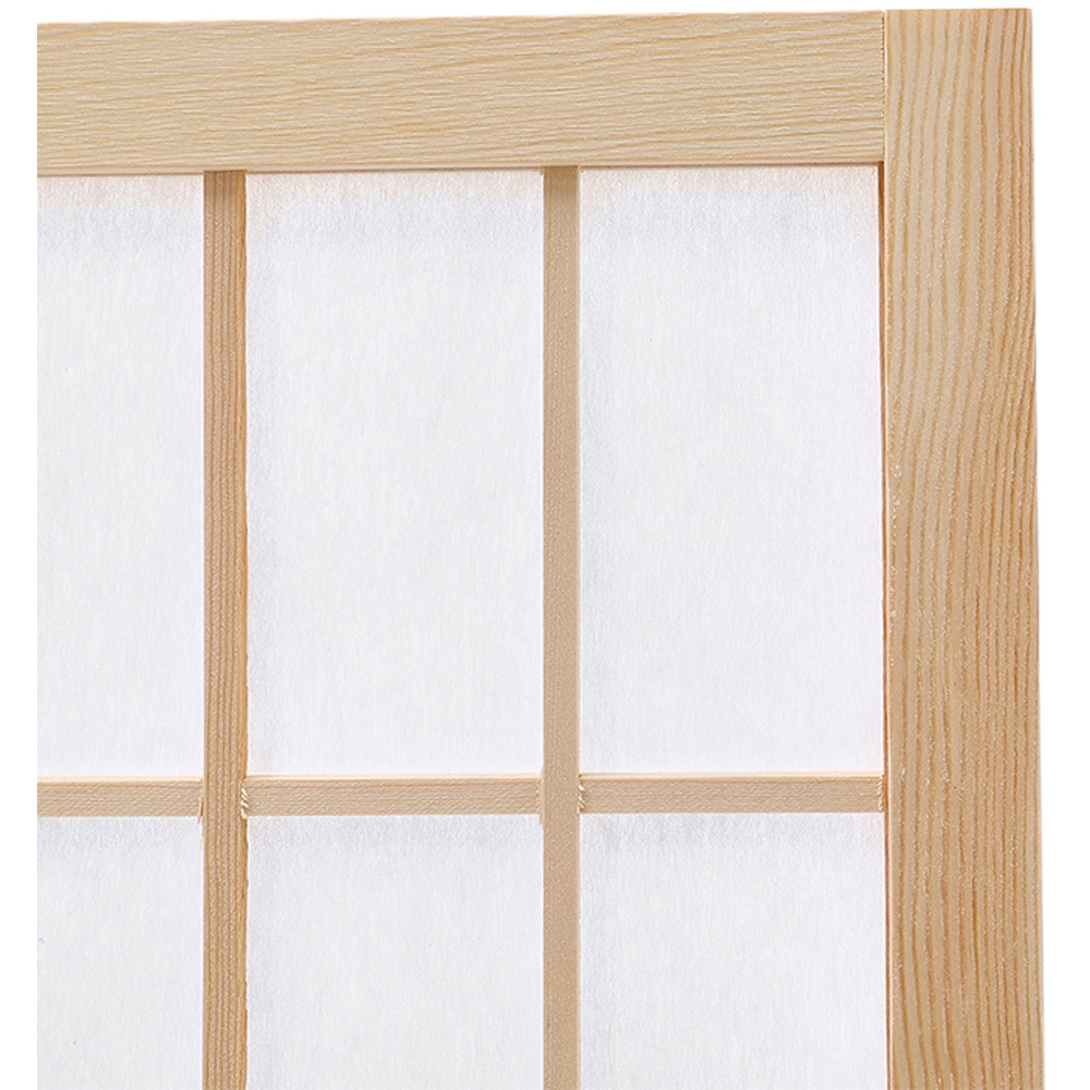 Living and Home 6 Panel Natural Folding Wooden Privacy Screen Image 7
