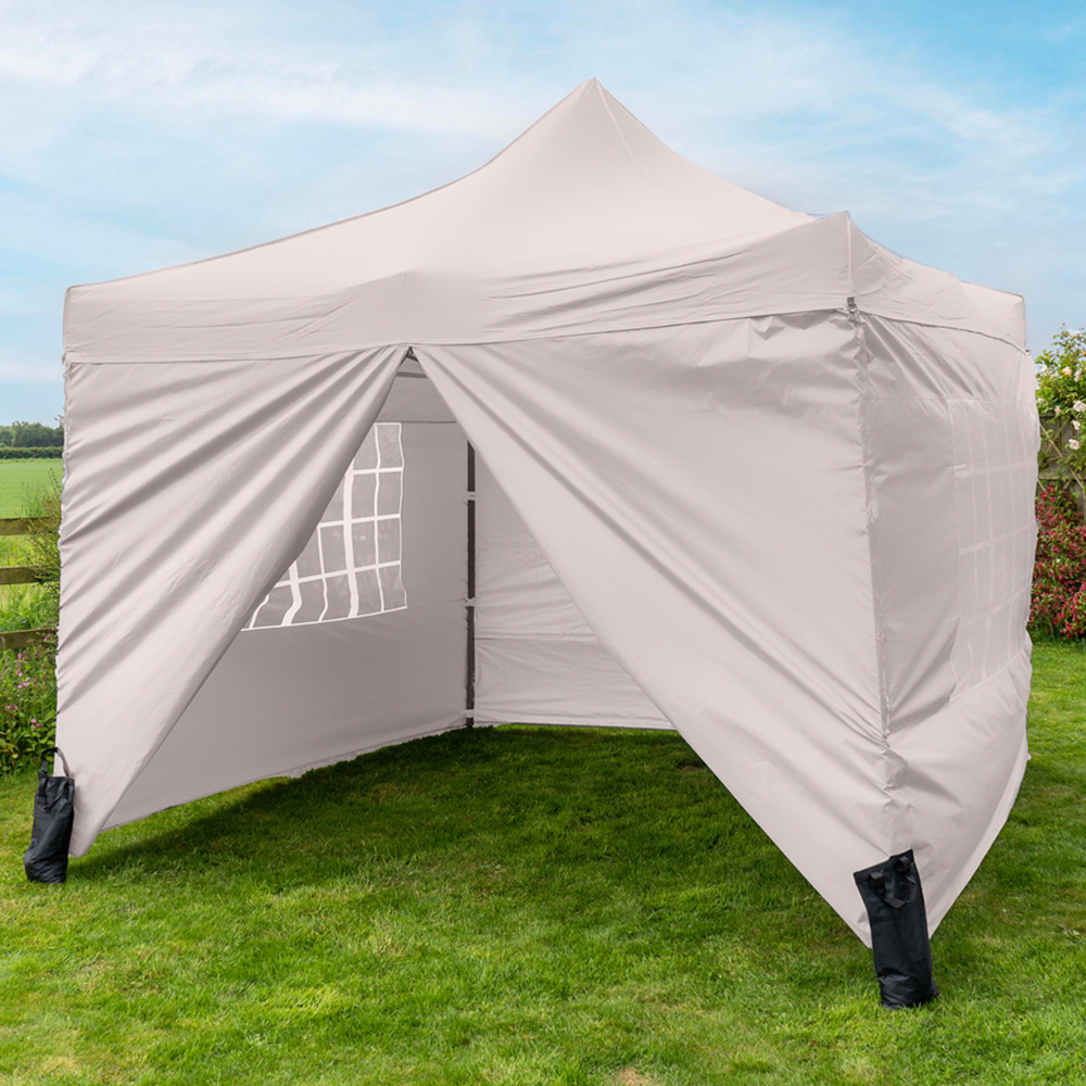 Jack Stonehouse 3 x 3m Beige Pop Up Gazebo Image 1