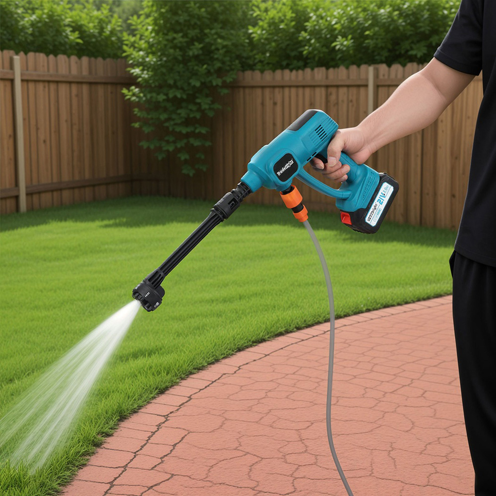 Traderight HW0296-UK 50 Bar Cordless Handheld Car Pressure Washer with Accessories Image 2