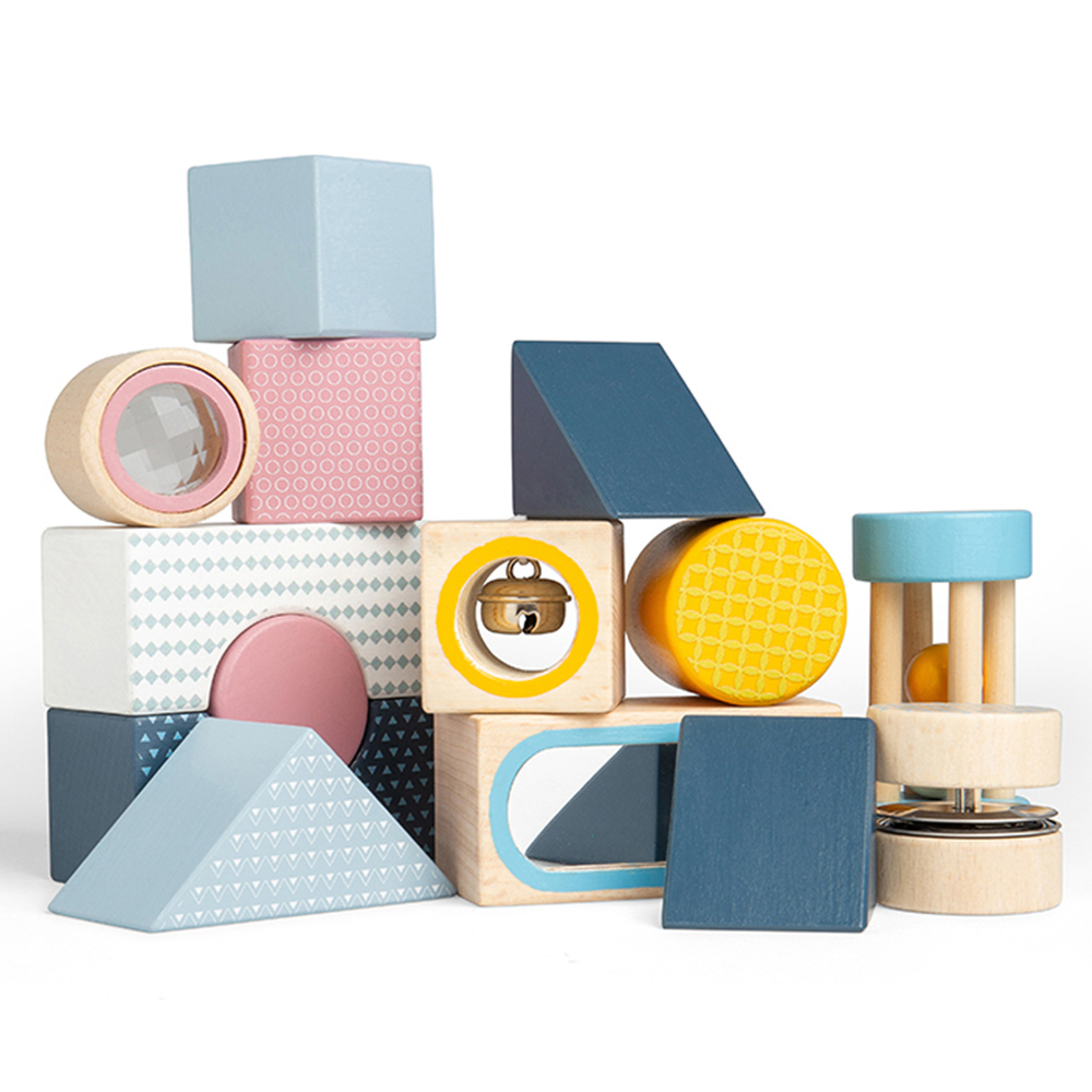 Bigjigs Toys Wooden Sensory Explorer Blocks Image 2