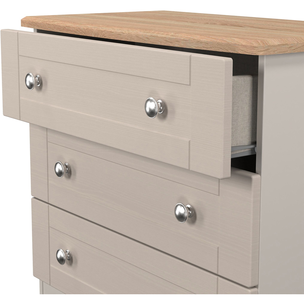 Crowndale Sussex 3 Drawer Kashmir Ash and Bardolino Oak Chest of Drawers Ready Assembled Image 5