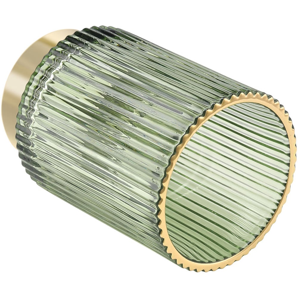 Living and Home Thickened Ribbed Glass Brush Holder Image 4