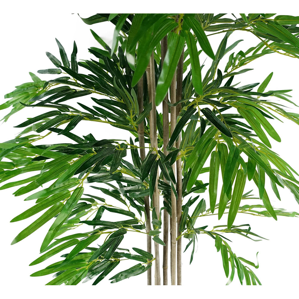 Leaf Natural Green Bamboo Artificial Tree in Pot 6ft Image 4