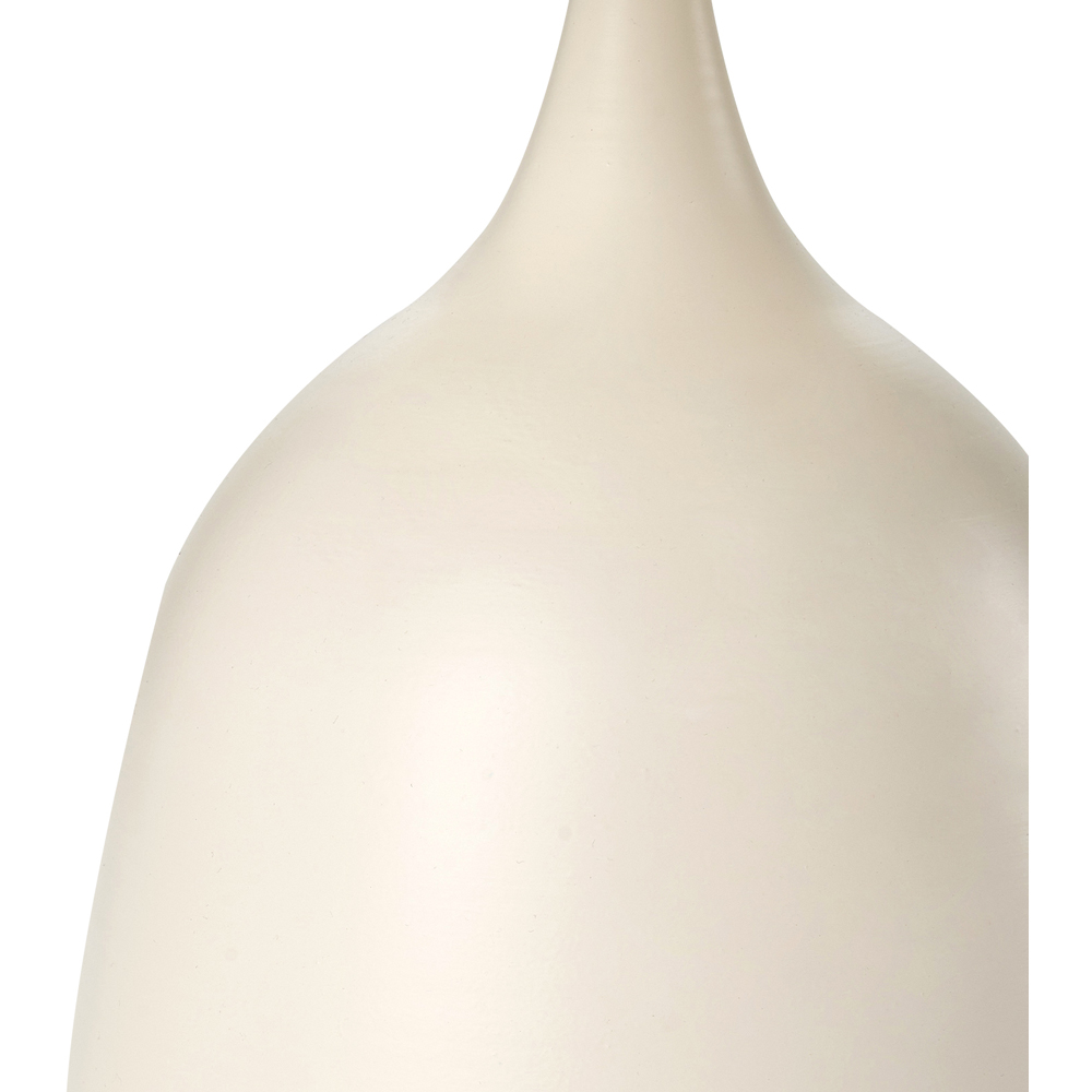 Living and Home Cream White Round Fluid Curved Base Side Table Image 6
