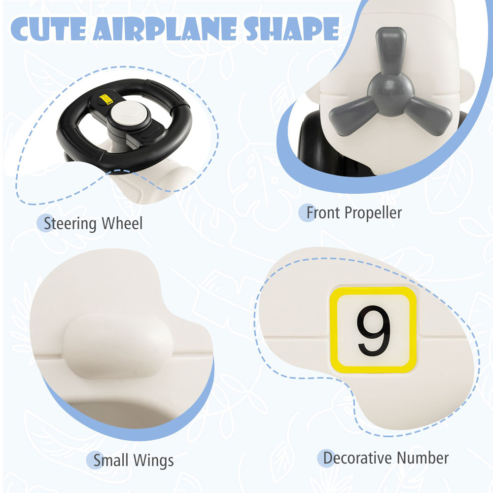 Costway Kids Ride On Plane Toy Car Image 3