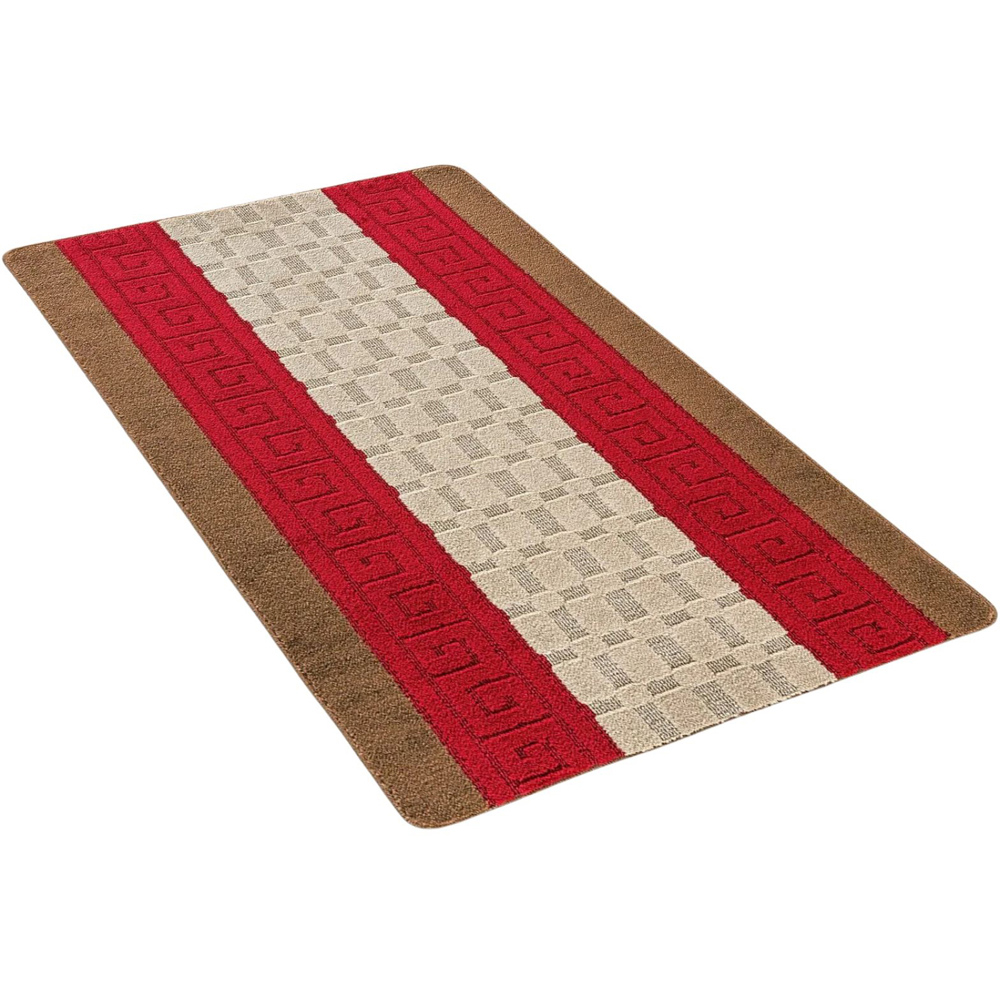 Smart Living Brown and Red Gel Back Non-Slip Mat 60 x 110cm Image 1