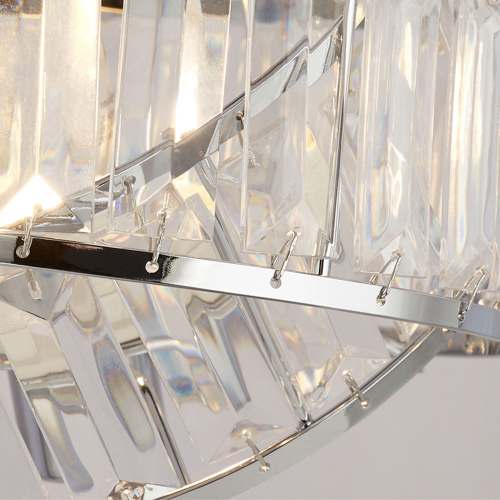 Lighting Collection Jarell Chrome and Clear Acrylic Table Lamp Image 4