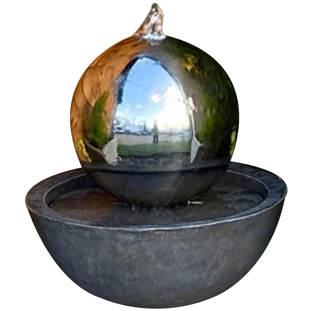Tranquillity Sphere and Resin Base Solar Powered LED Water Feature Image 1